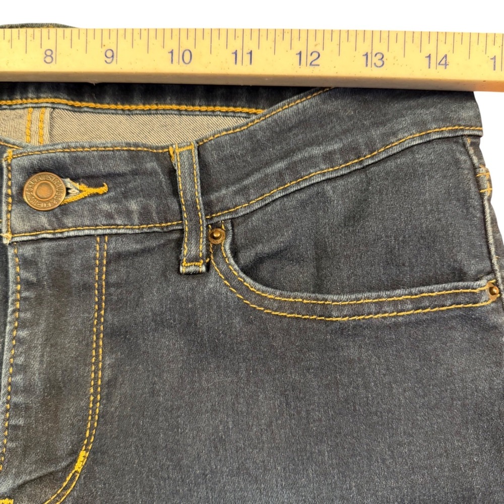 Levis 711 Skinny Jeans Womens 29 Dark Wash Blue Denim Mid Rise Stretch 188810012 - Picture 5 of 11